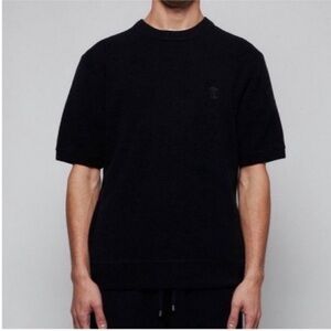 Authentic BURBERRY Cashmere Black Crewneck Ribbed